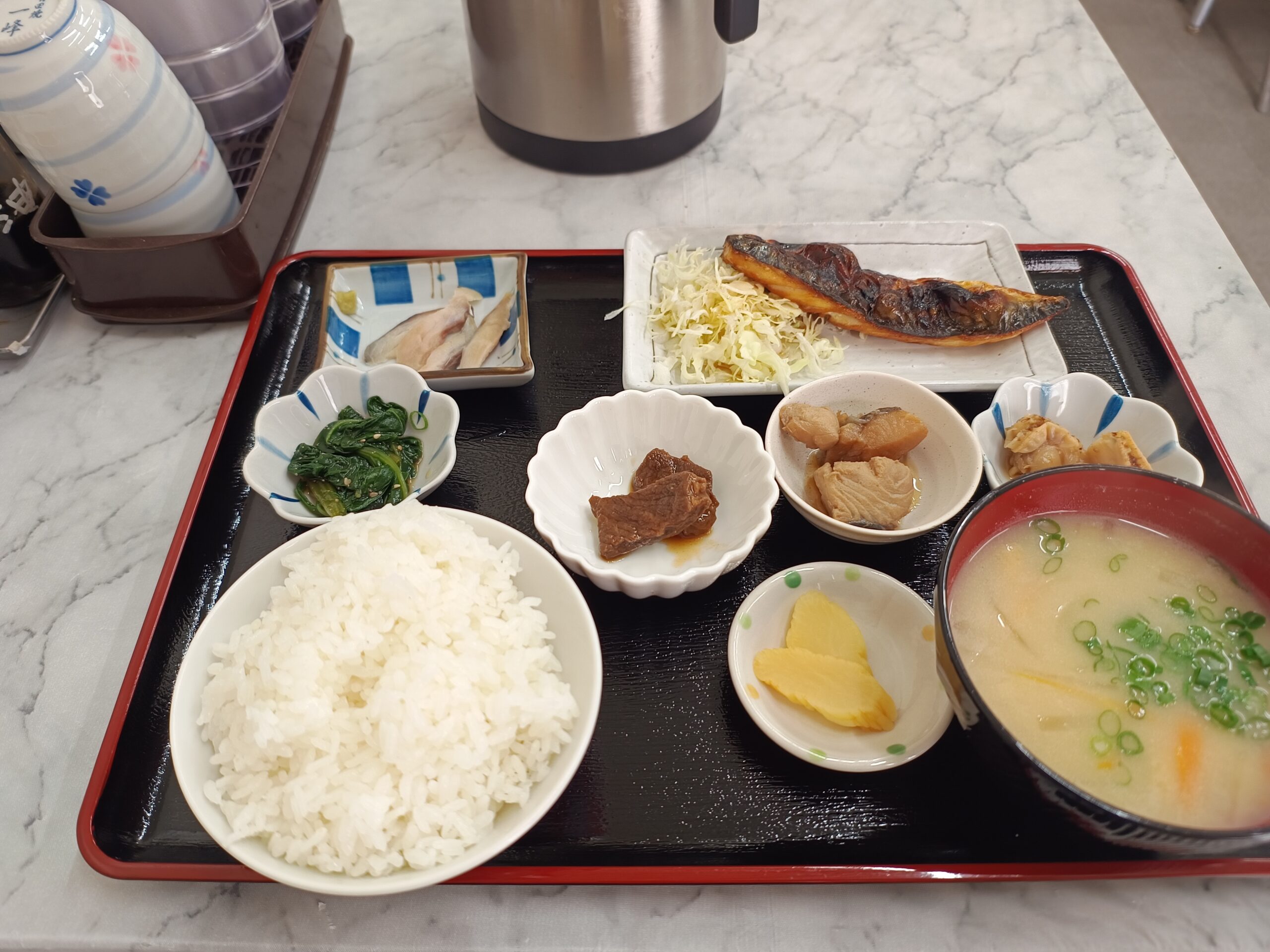 旅ランで入った定食屋の鯖定食