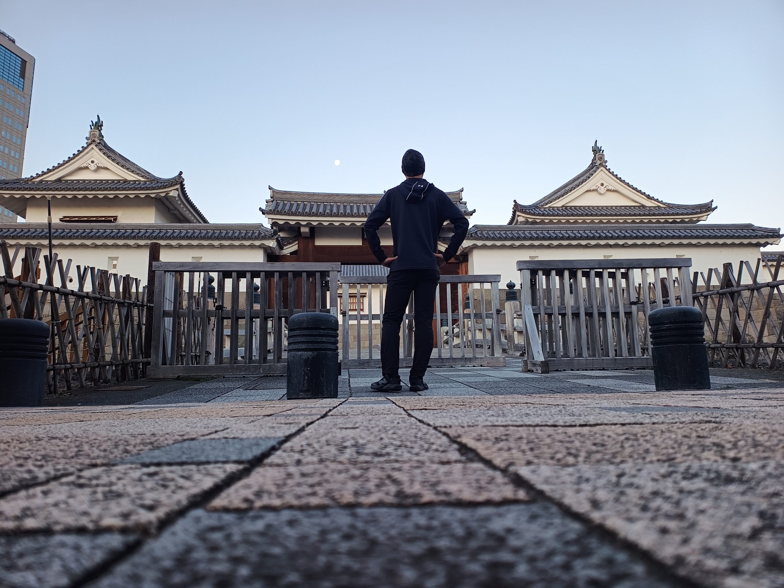 駿府城前の旅ラン｜早朝の静岡