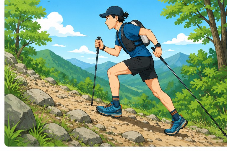 パワーハイキングのイラスト