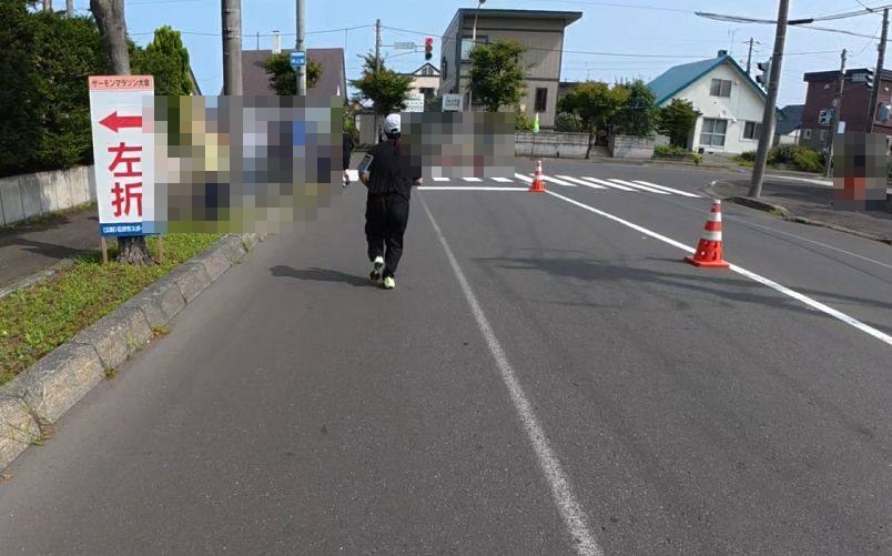 8km手前のカーブ