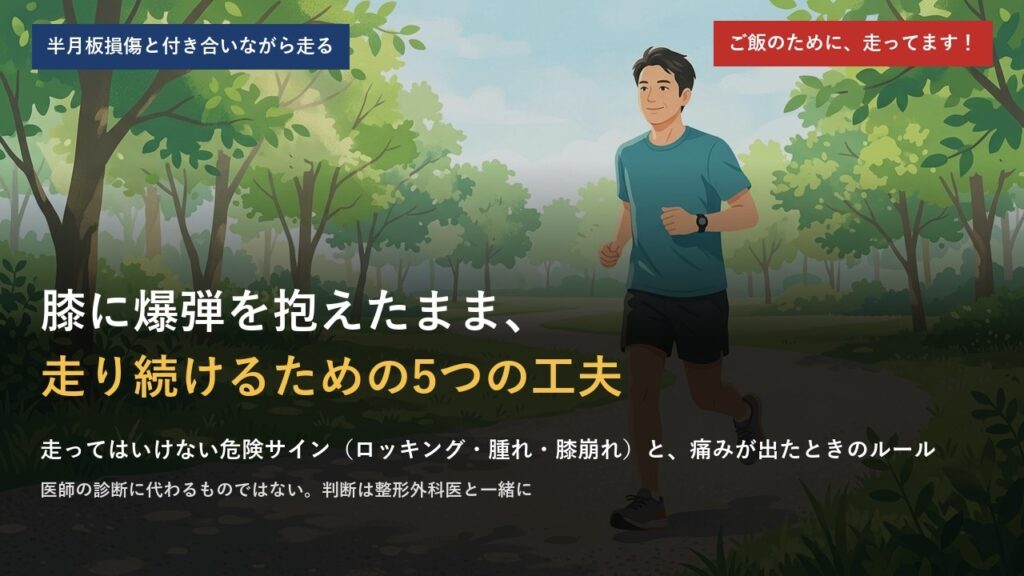 半月板損傷と付き合いながら走る。膝に爆弾を抱えたまま走り続けるための5つの工夫